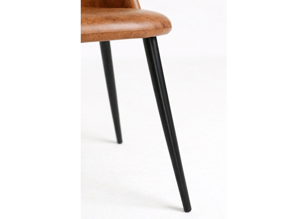 Silla Black Leo Polipiel Vintage