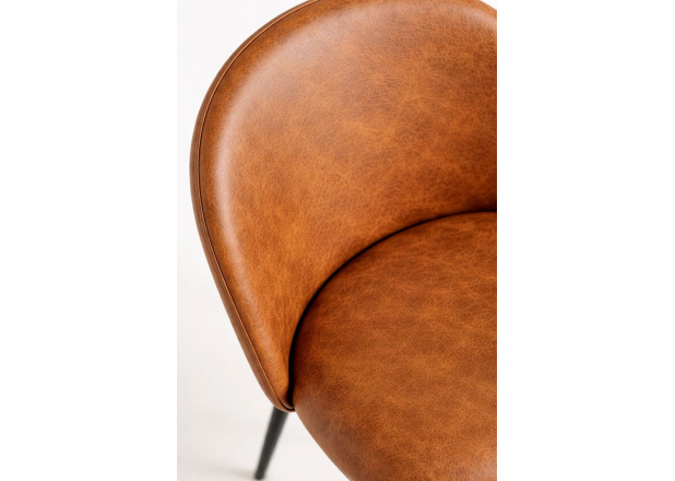 Silla Black Leo Polipiel Vintage