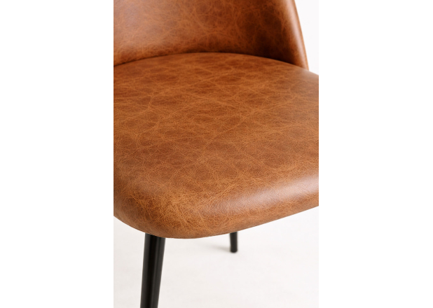 Silla Black Leo Polipiel Vintage