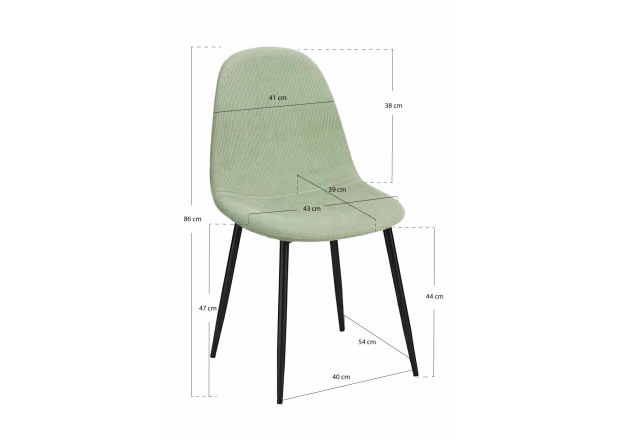 Silla Black Leo Tela