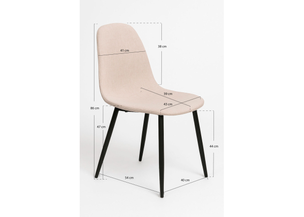 Silla Black Leo Tela