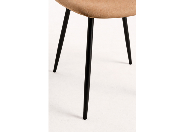 Pack 4 Sillas Black Leo Tela