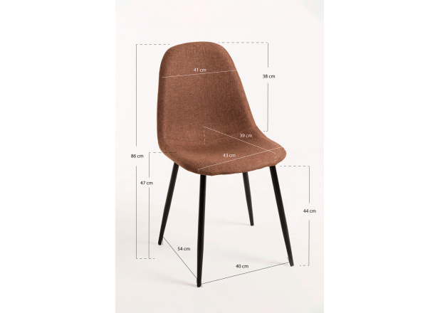 Silla Black Leo Tela