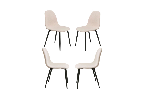 Pack 4 Cadeiras Black Leo Tecido