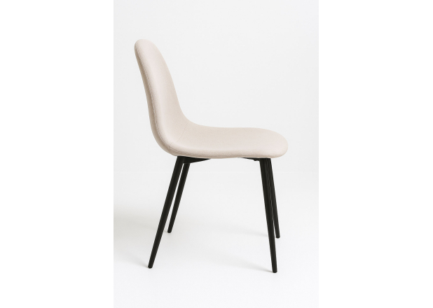 Pack 4 Sillas Black Leo Tela