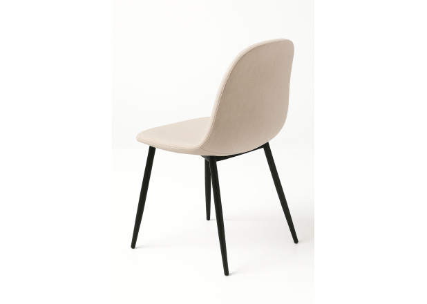 Pack 4 Sillas Black Leo Tela