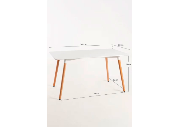 Mesa Nera Retangular 140 x 80 cm