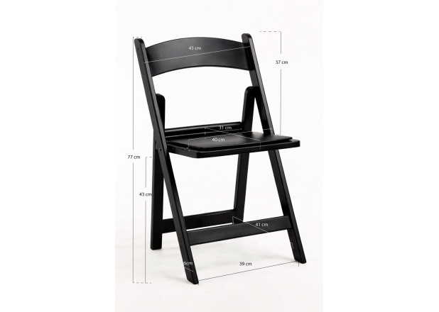 Pack 4 Sillas Laga Plegable con Cojín efecto Madera