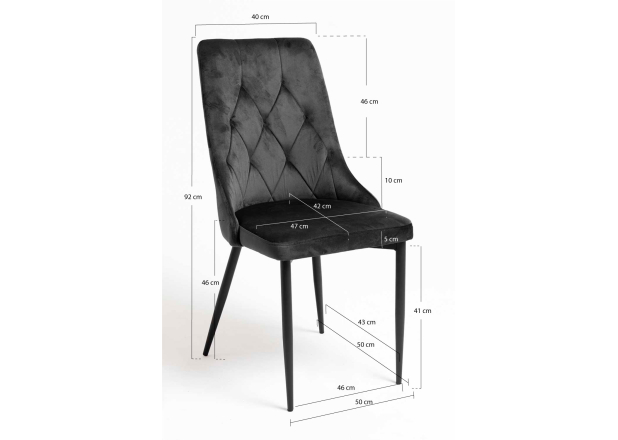 Silla Ninti Black Terciopelo