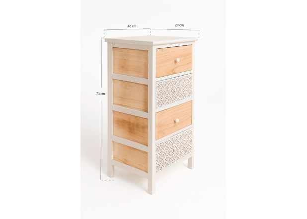 Cómoda Larga Lansoy 4 Gavetas