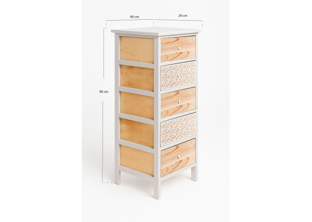 Cajonera Ancha Lansoy 5 Cajones