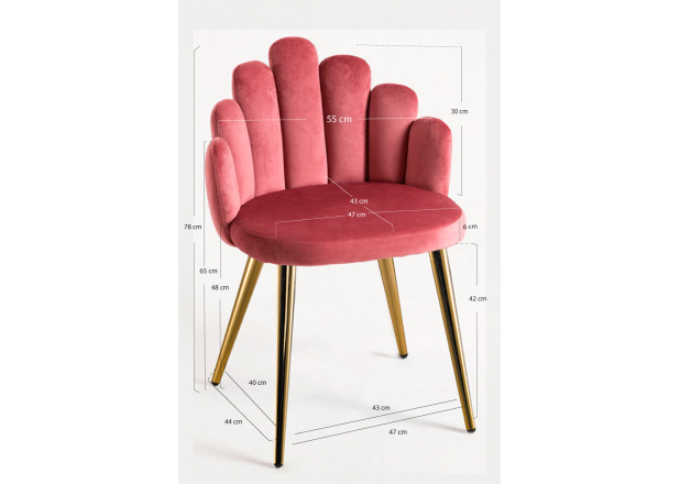 Silla Hanpe Gold Terciopelo