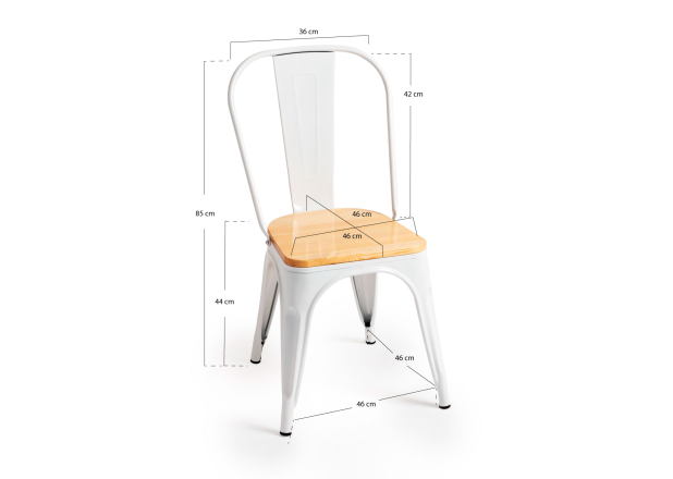 Pack 4 Sillas Meyer Madera Natural