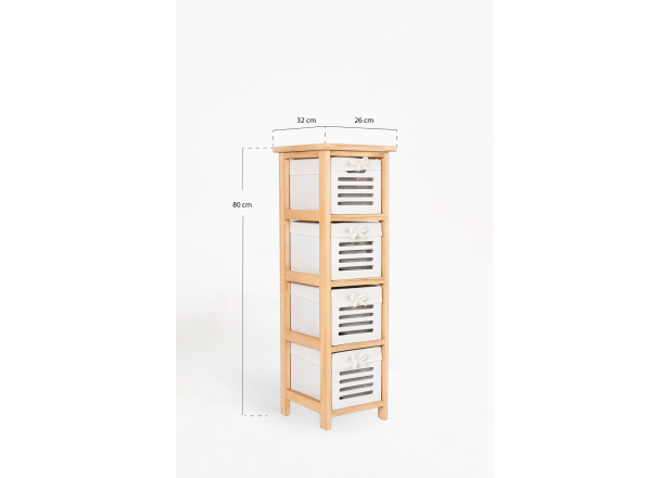 Cómoda Estreita Shomni 4 Gavetas