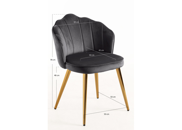 Silla Menpu Gold Terciopelo