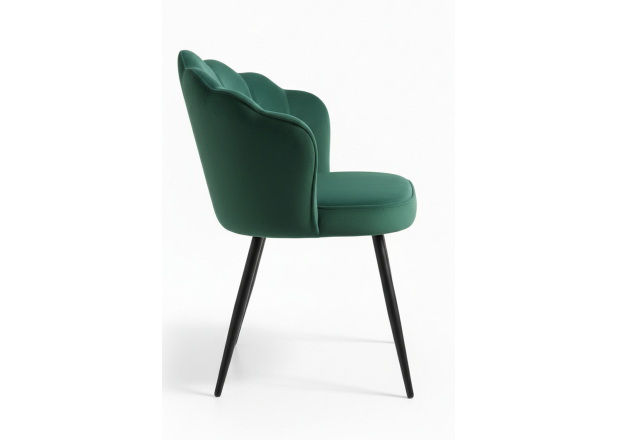 Silla Menpu Terciopelo Patas Negras