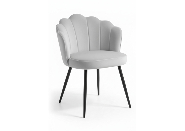 Cadeira Menpu Veludo Pernas Pretas