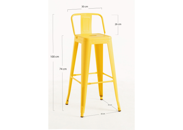 Pack 4 Taburetes Meyer Respaldo