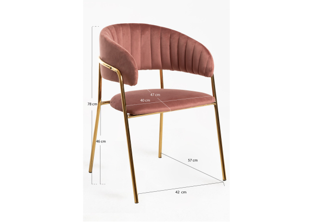 Silla Niel Golden Terciopelo