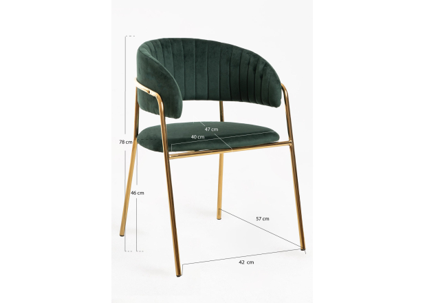 Silla Niel Golden Terciopelo