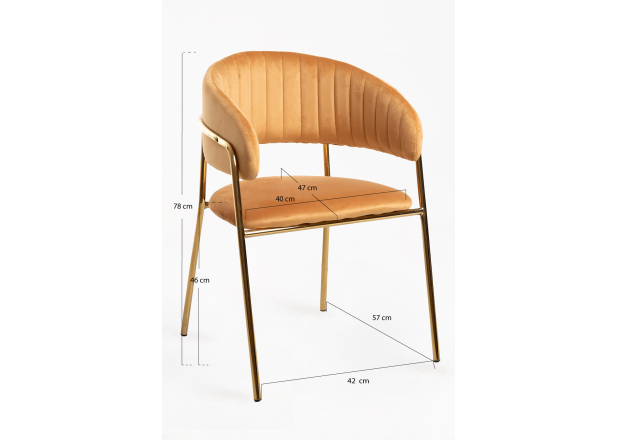 Silla Niel Golden Terciopelo