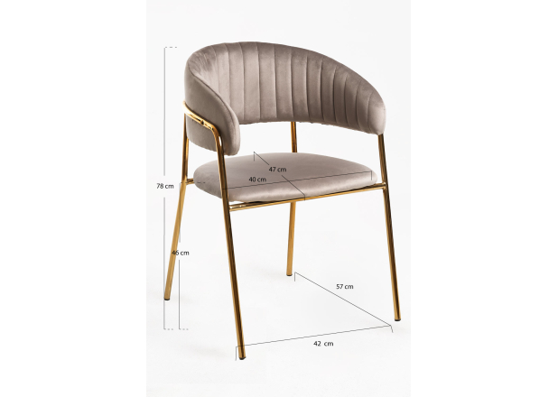 Silla Niel Golden Terciopelo