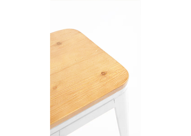 Pack 4 bancos pequenos de madeira natural Torix