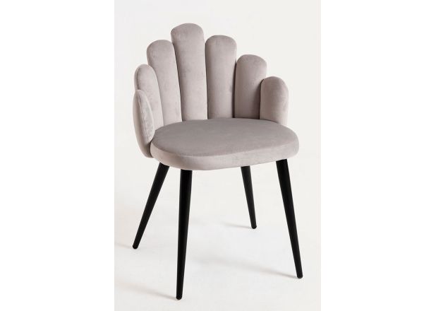 Silla Hanpe Terciopelo Patas Negras