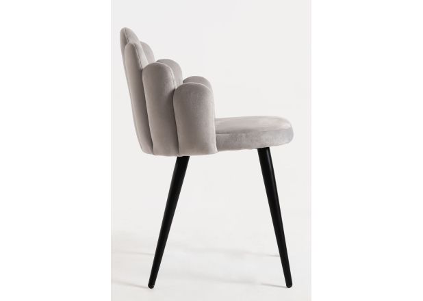 Silla Hanpe Terciopelo Patas Negras