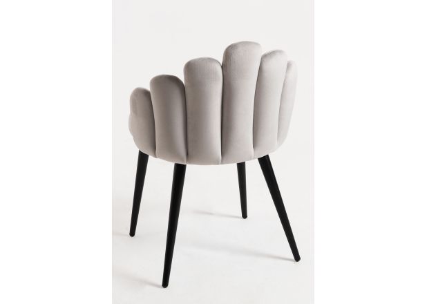 Silla Hanpe Terciopelo Patas Negras