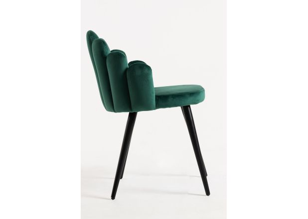 Silla Hanpe Terciopelo Patas Negras