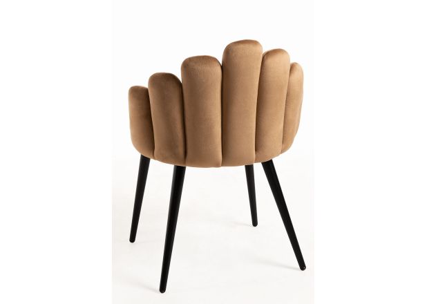 Silla Hanpe Terciopelo Patas Negras