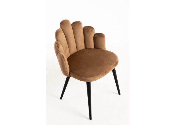 Silla Hanpe Terciopelo Patas Negras