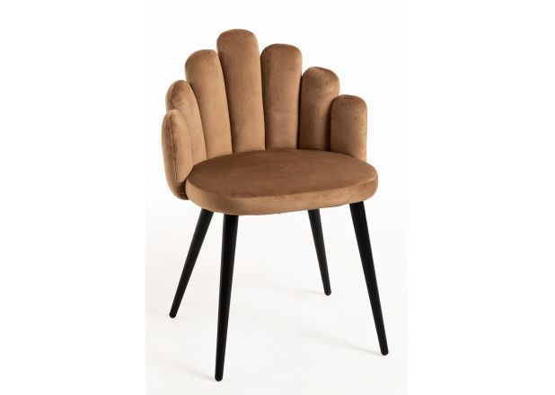 Silla Hanpe Terciopelo Patas Negras