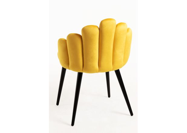 Silla Hanpe Terciopelo Patas Negras