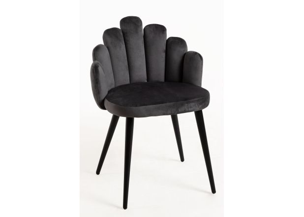 Silla Hanpe Terciopelo Patas Negras