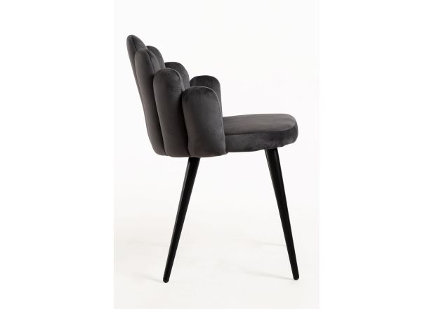 Silla Hanpe Terciopelo Patas Negras