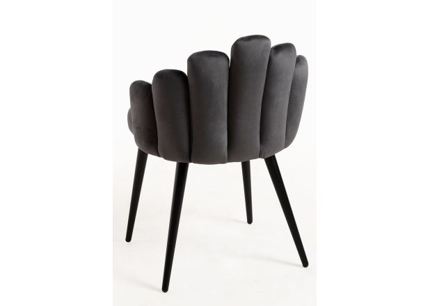 Pack 4 Sillas Hanpe Terciopelo Patas Negras