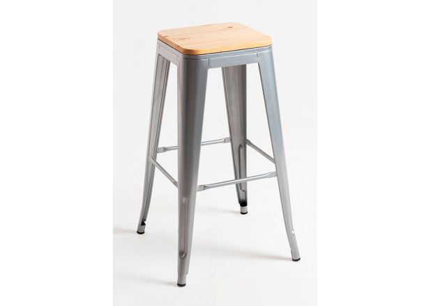 Taburete Meyer Alto Madera Natural