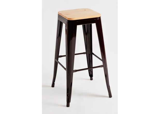 Taburete Meyer Alto Madera Natural