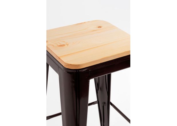 Taburete Meyer Alto Madera Natural