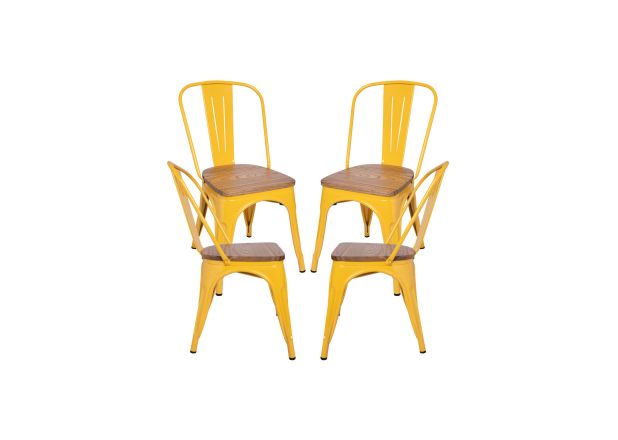 Pack 4 Sillas Meyer Madera Natural