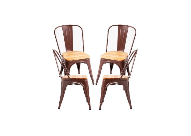 Pack 4 Sillas Meyer Madera Natural