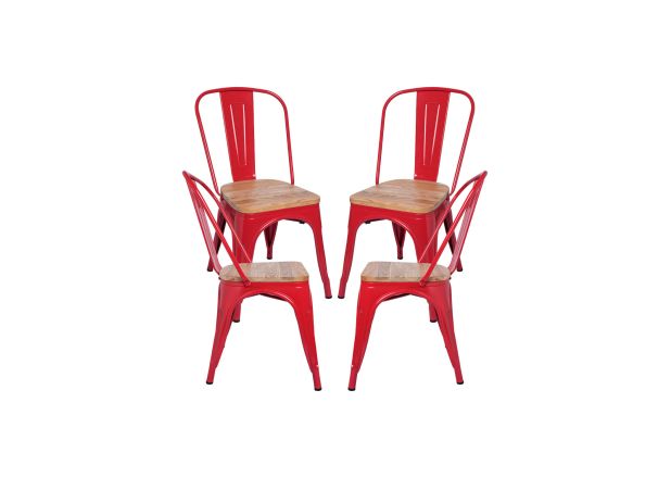 Pack 4 Sillas Meyer Madera Natural