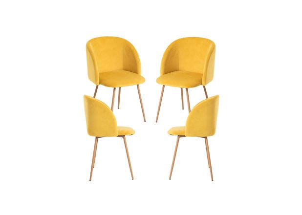 Pack 4 Sillas Hall Terciopelo