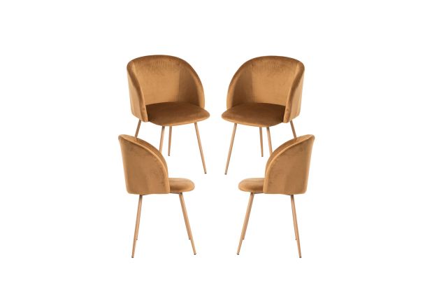 Pack 4 Sillas Hall Terciopelo