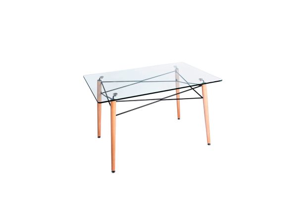 Mesa Nera Glass Retangular 120 x 80 cm