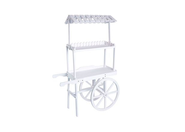 Carrito Candy Bar Mel Madera Envejecida