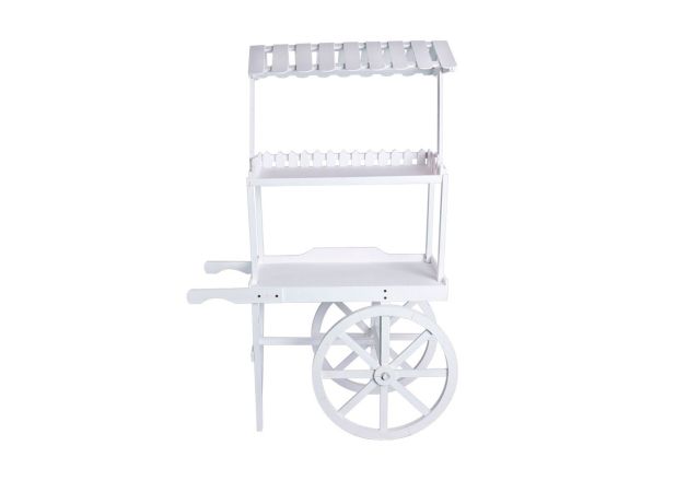 Carrito Candy Bar Mel Madera Envejecida
