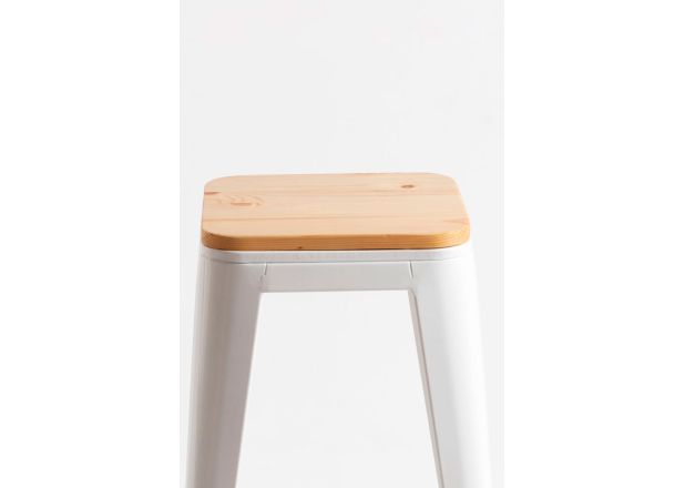 Pack 4 Taburetes Meyer Altos Madera Natural